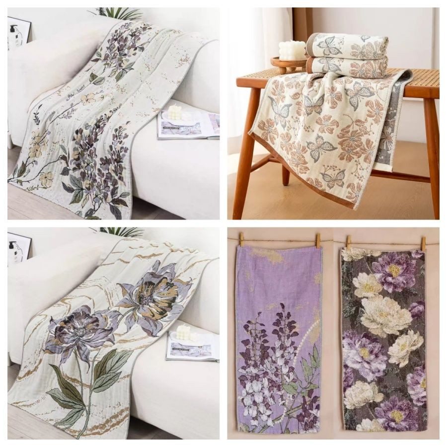 100% Cotton Towel; Towel; Cotton Terry Towel; Embroidered Cotton Hand Towel